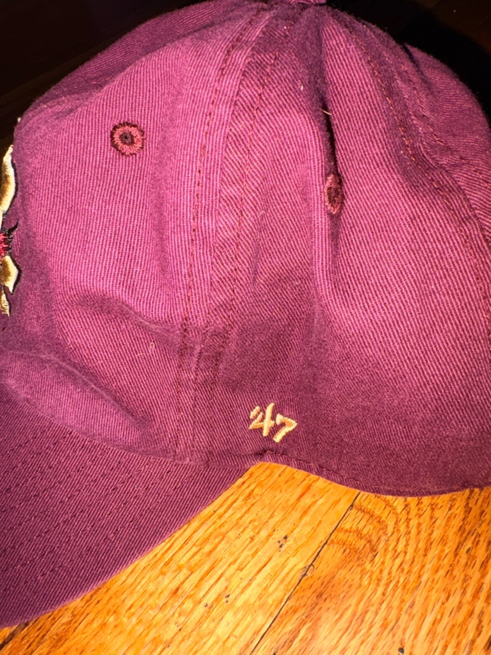 Maroon Boston College Baseball Cap with Embroidered 'BC' Eagle Logo, kids - Picture 2 of 5